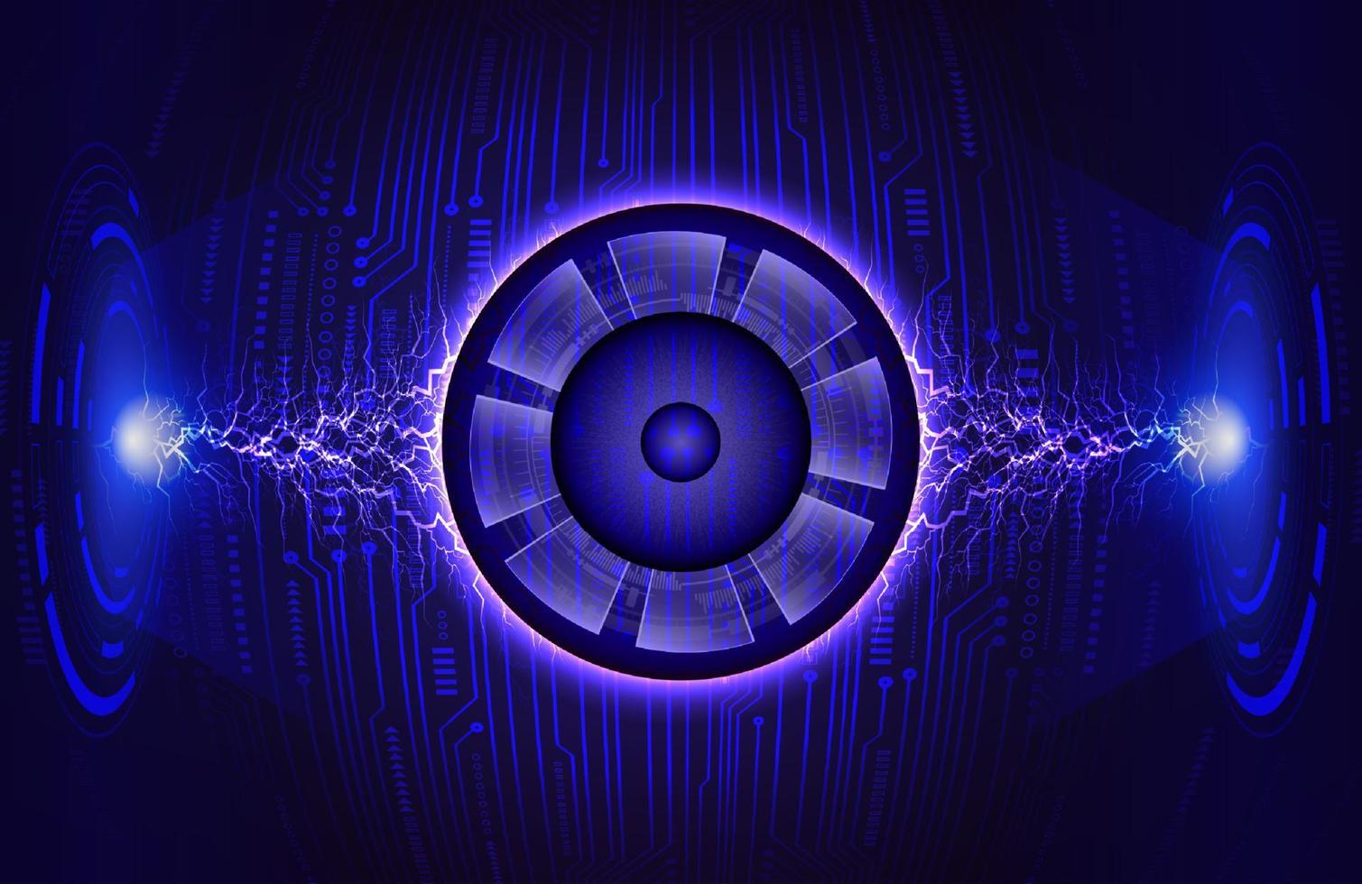 Modern Eye Holograph on Technology Background vector