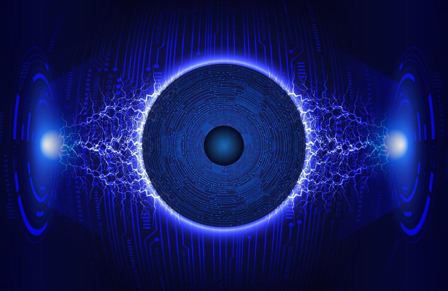 Modern Eye Holograph on Technology Background vector