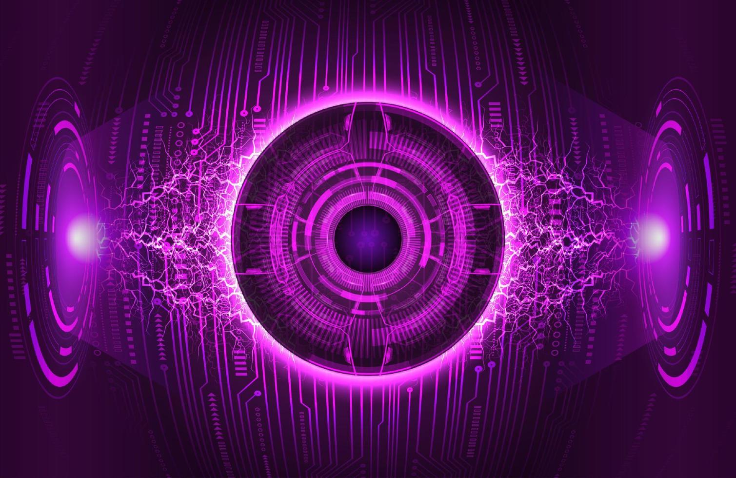 Modern Eye Holograph on Technology Background vector