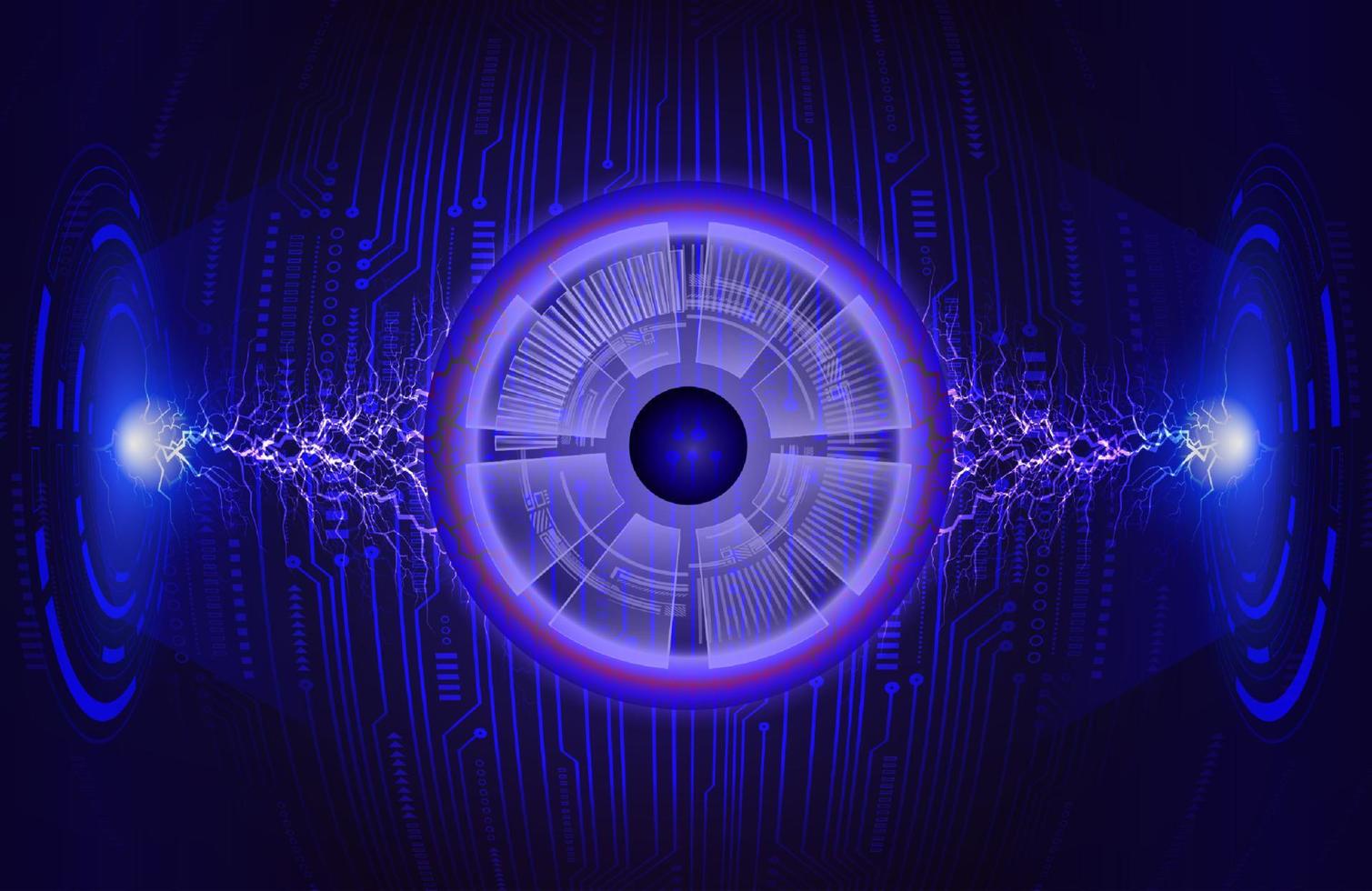 Modern Eye Holograph on Technology Background vector