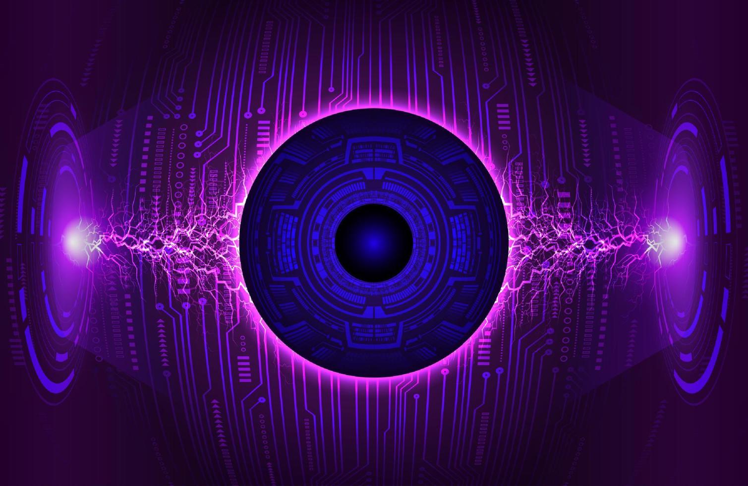 Modern Eye Holograph on Technology Background vector