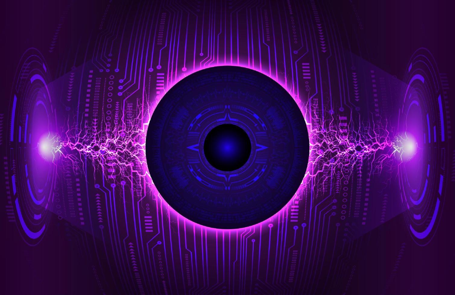 Modern Eye Holograph on Technology Background vector