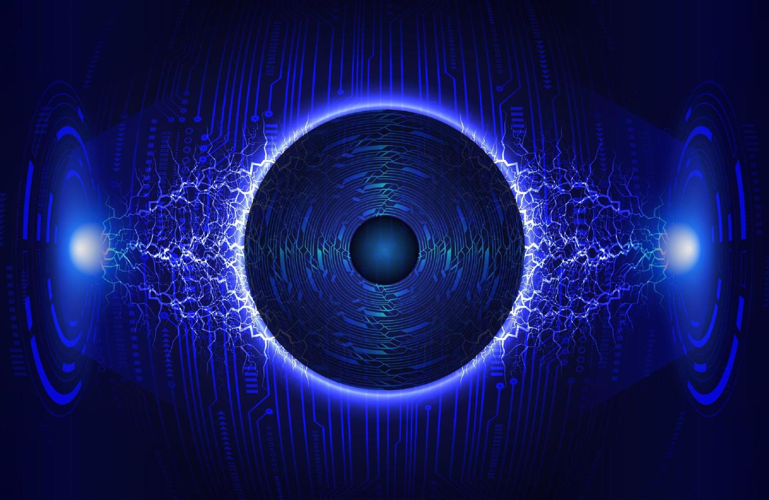 Modern Eye Holograph on Technology Background vector