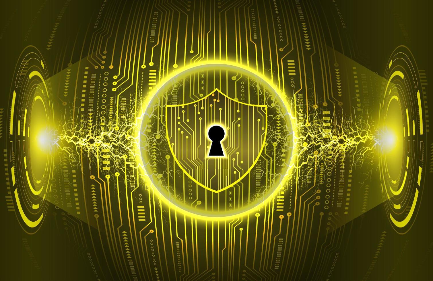 Modern Cybersecurity Technology Background with padlock vector