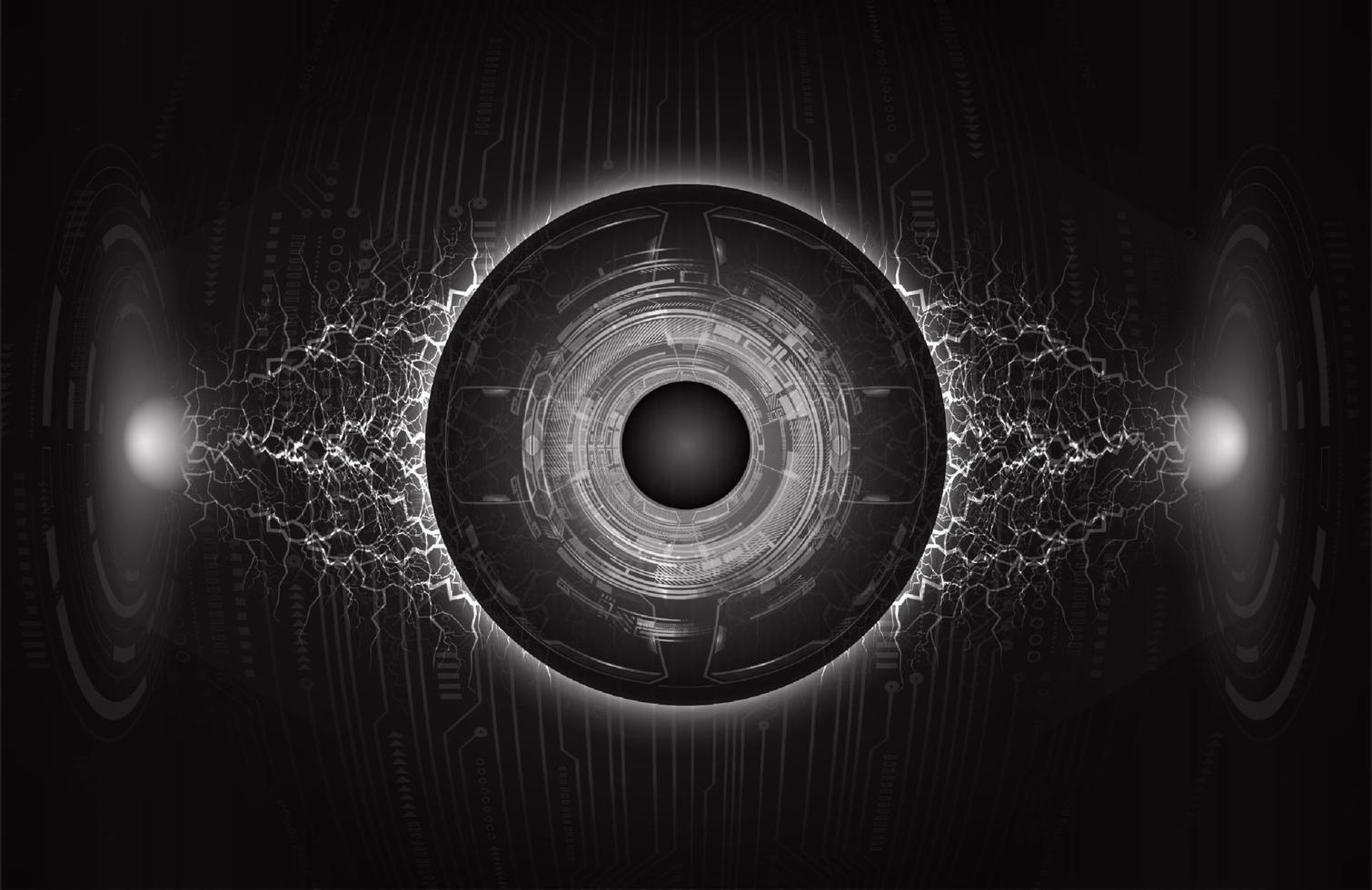 Modern Eye Holograph on Technology Background vector
