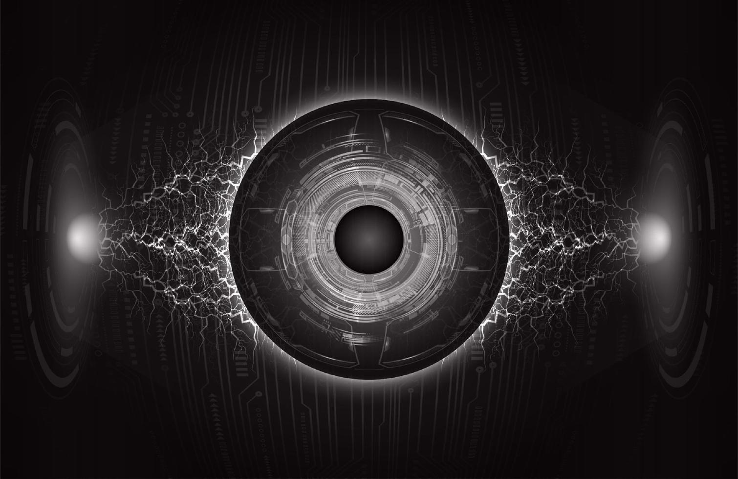 Modern Eye Holograph on Technology Background vector