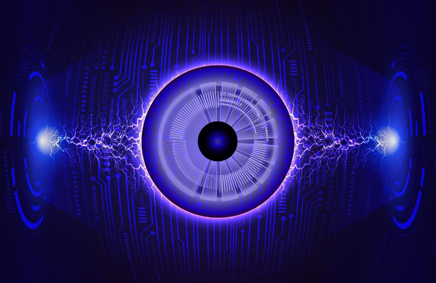 Modern Eye Holograph on Technology Background vector