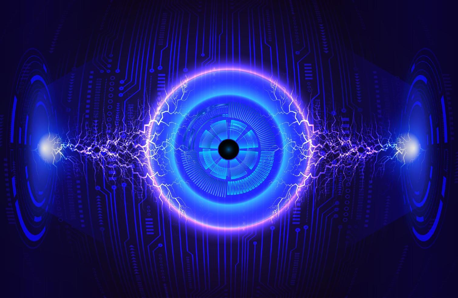 Modern Eye Holograph on Technology Background vector