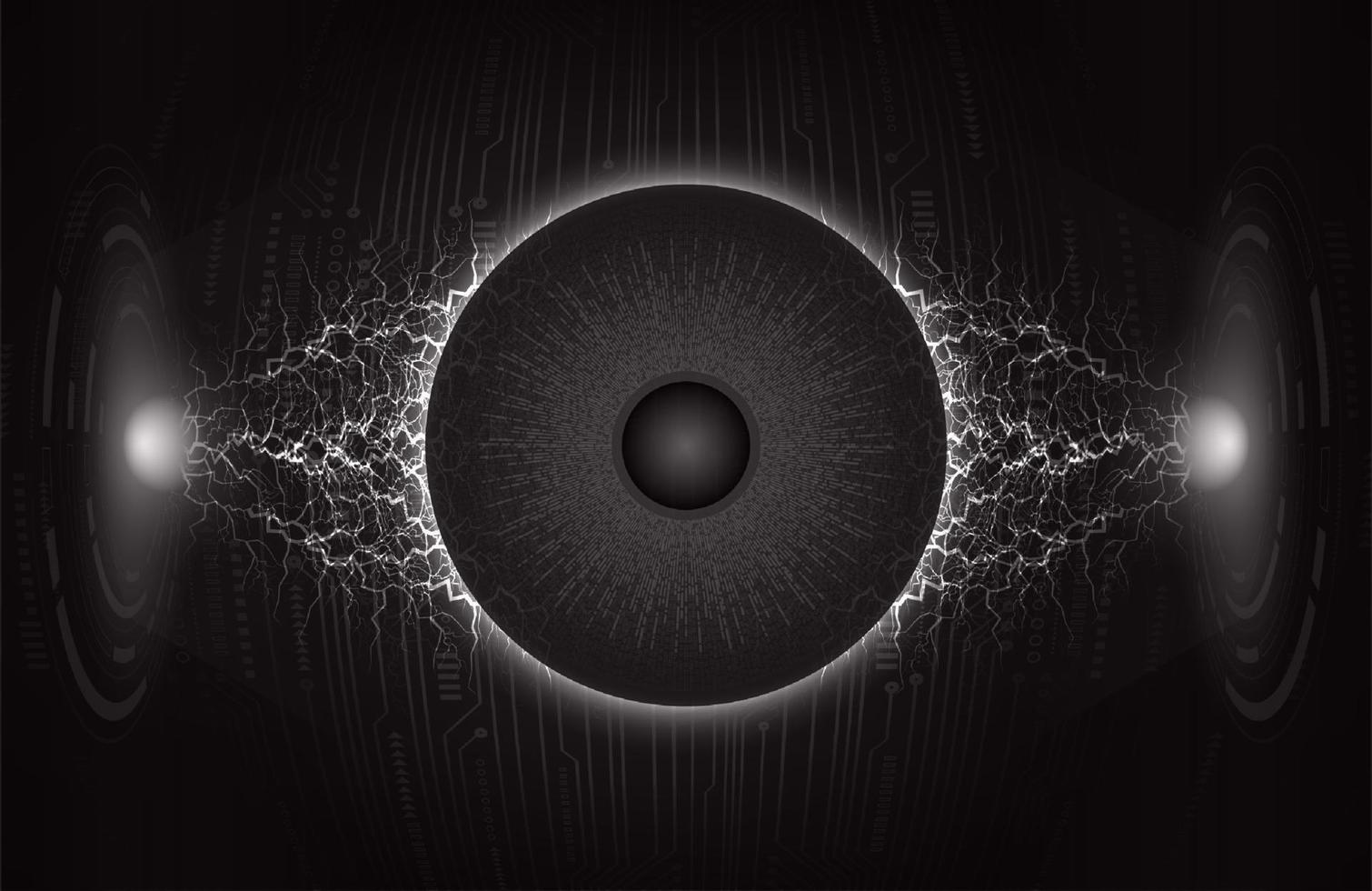 Modern Eye Holograph on Technology Background vector