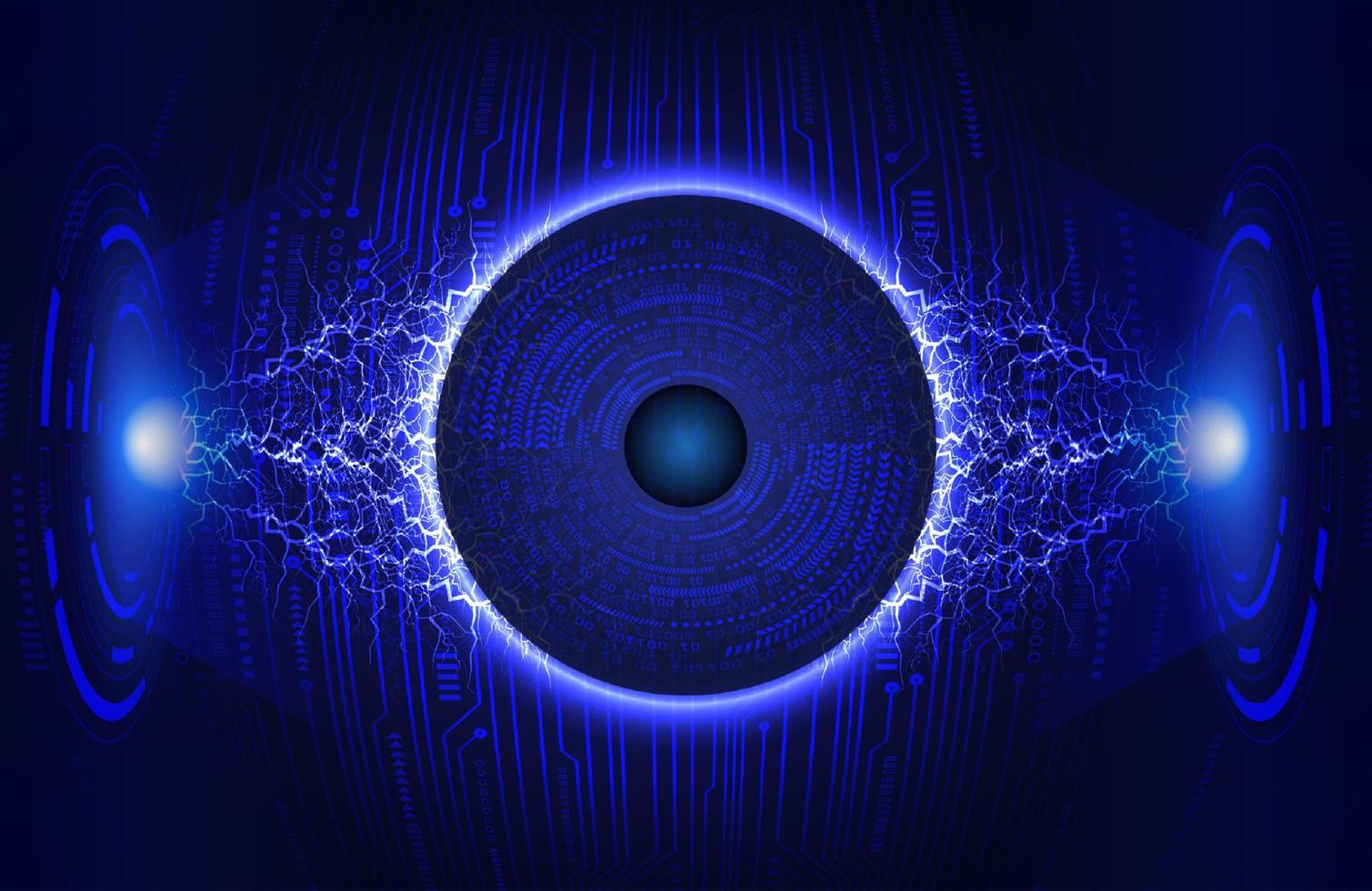 Modern Eye Holograph on Technology Background vector
