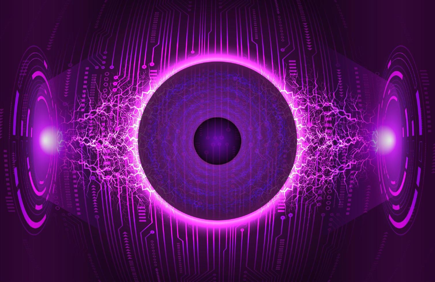 Modern Eye Holograph on Technology Background vector