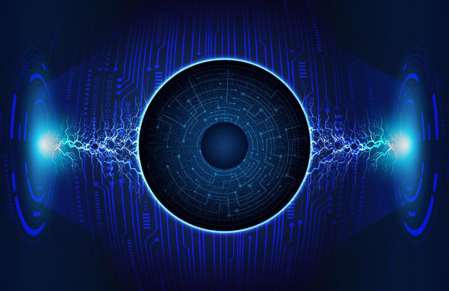 Modern Eye Holograph on Technology Background vector