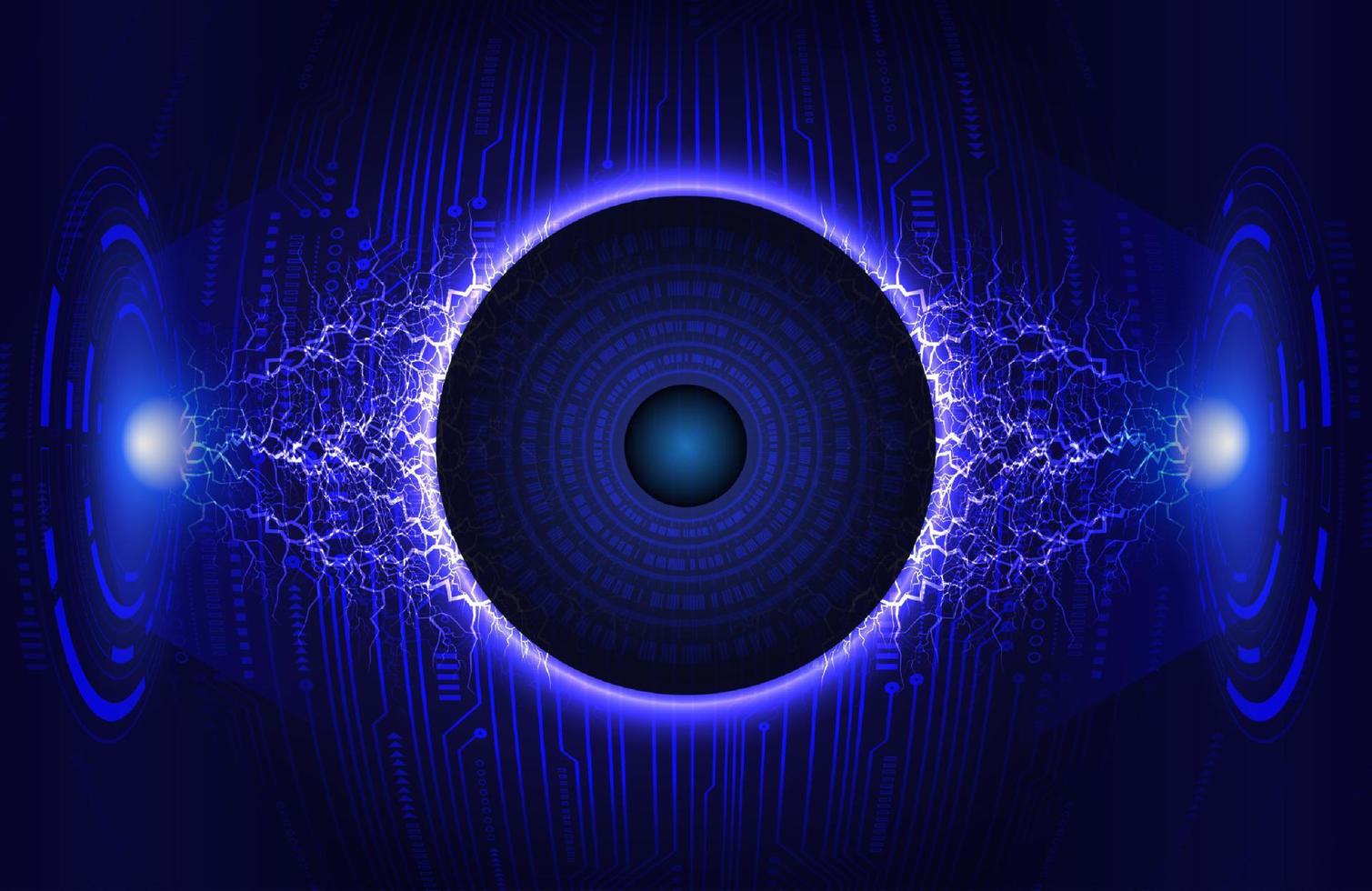 Modern Eye Holograph on Technology Background vector