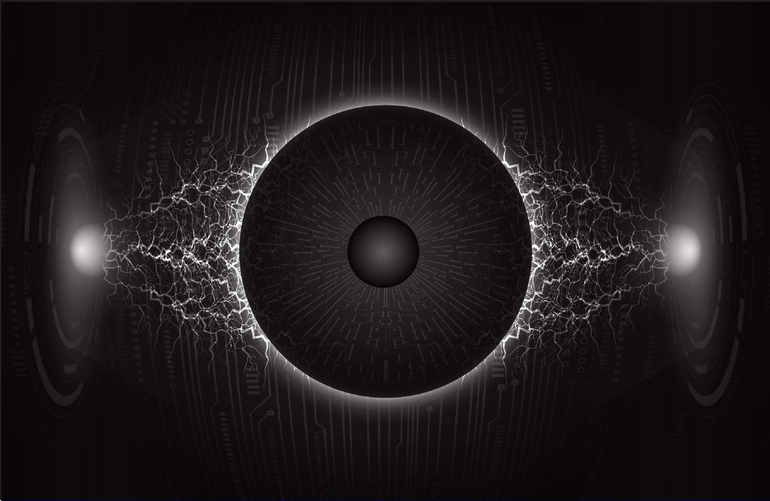 Modern Eye Holograph on Technology Background vector