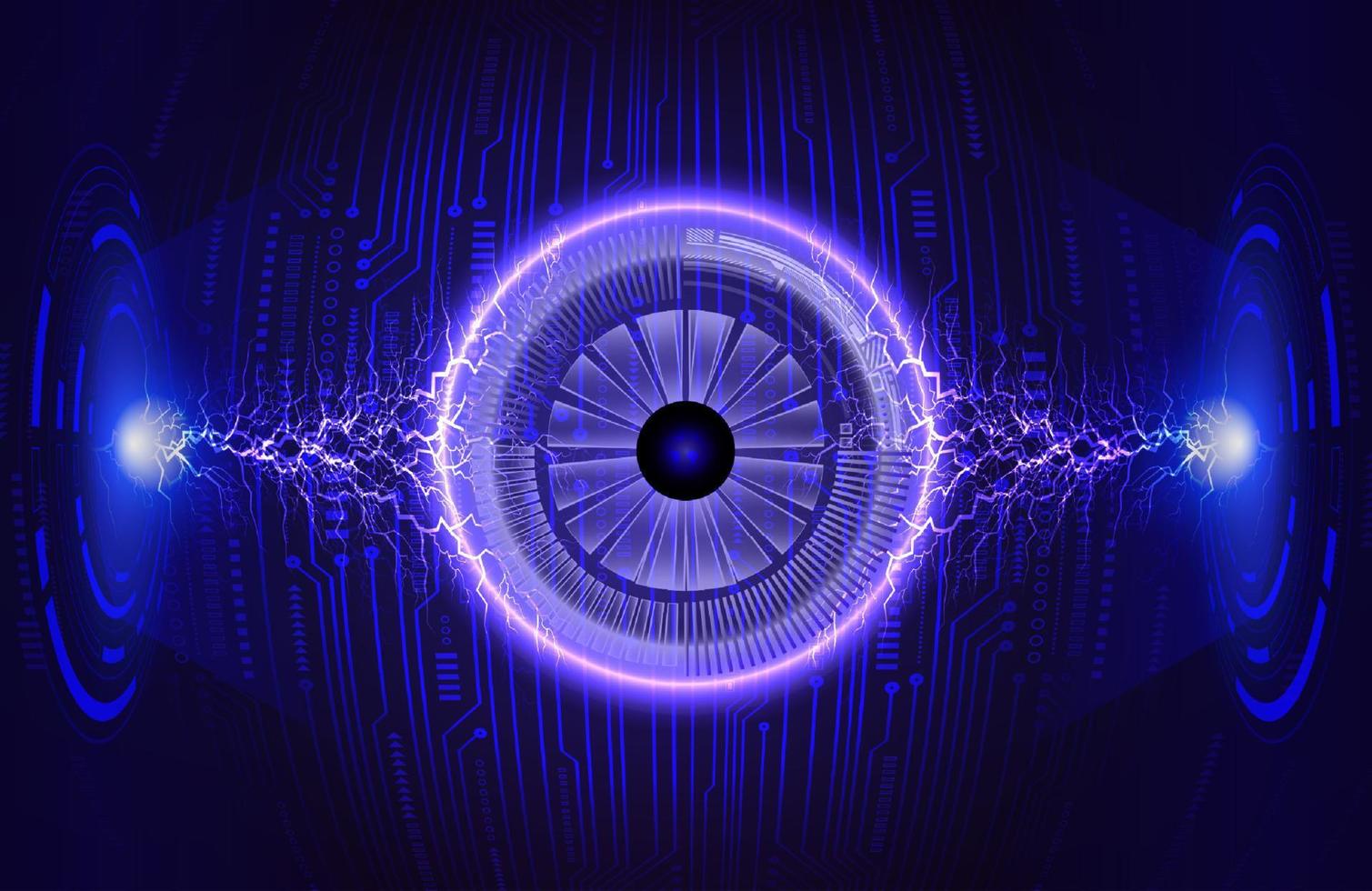 Modern Eye Holograph on Technology Background vector