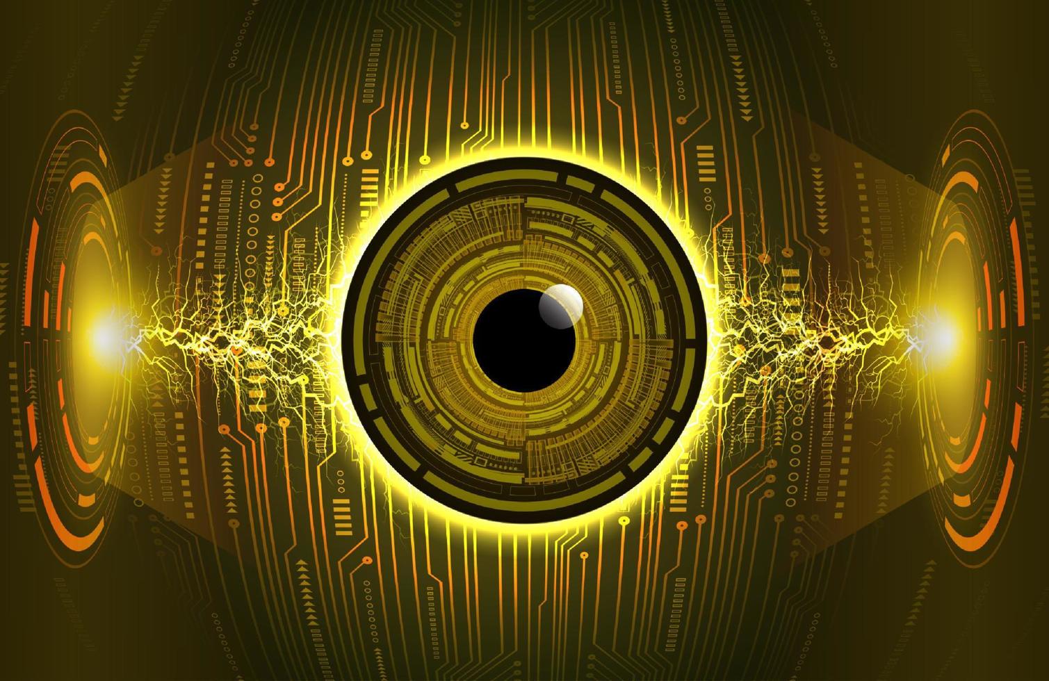 Modern Eye Holograph on Technology Background vector