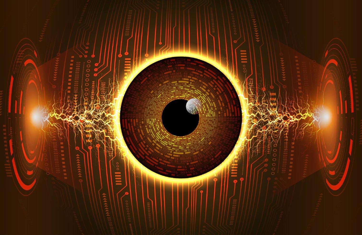 Modern Eye Holograph on Technology Background vector