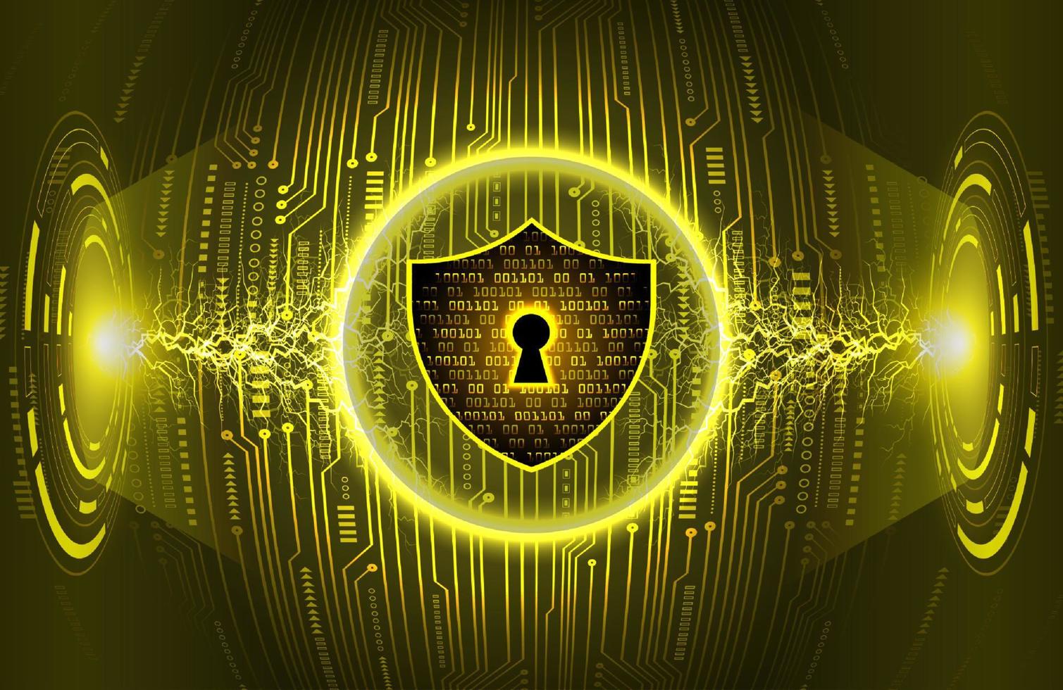Modern Cybersecurity Technology Background with padlock vector