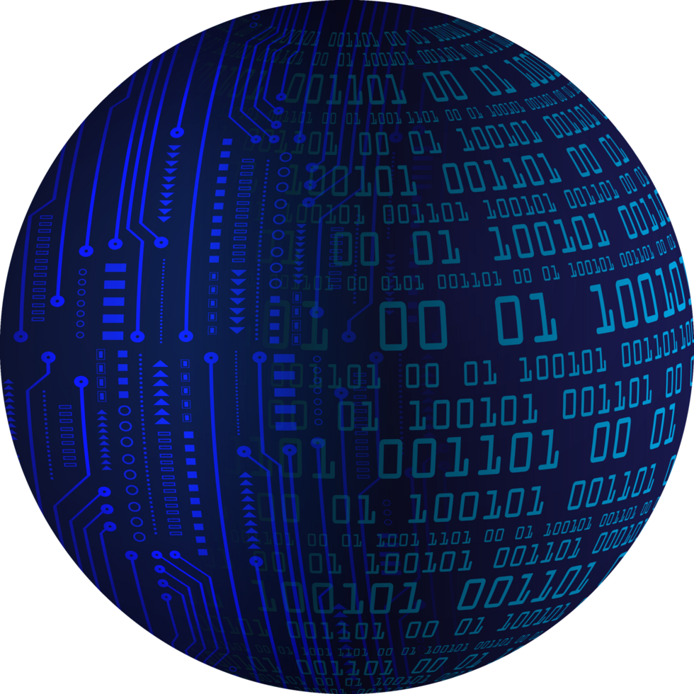 Modern Technology World Map Globe Crop-out png