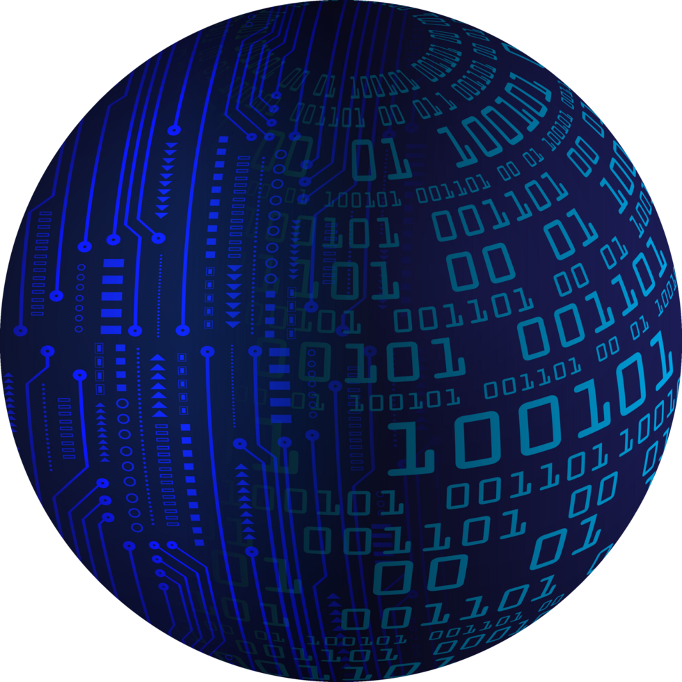 Modern Technology World Map Globe Crop-out png