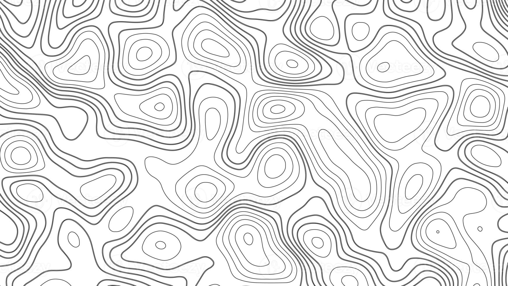 Abstract blank detailed topographic contour map subtle white background. Geographic topographic map grid. Line map with elevation. Topographic cartography. Topographic map. Topographic Relief. photo