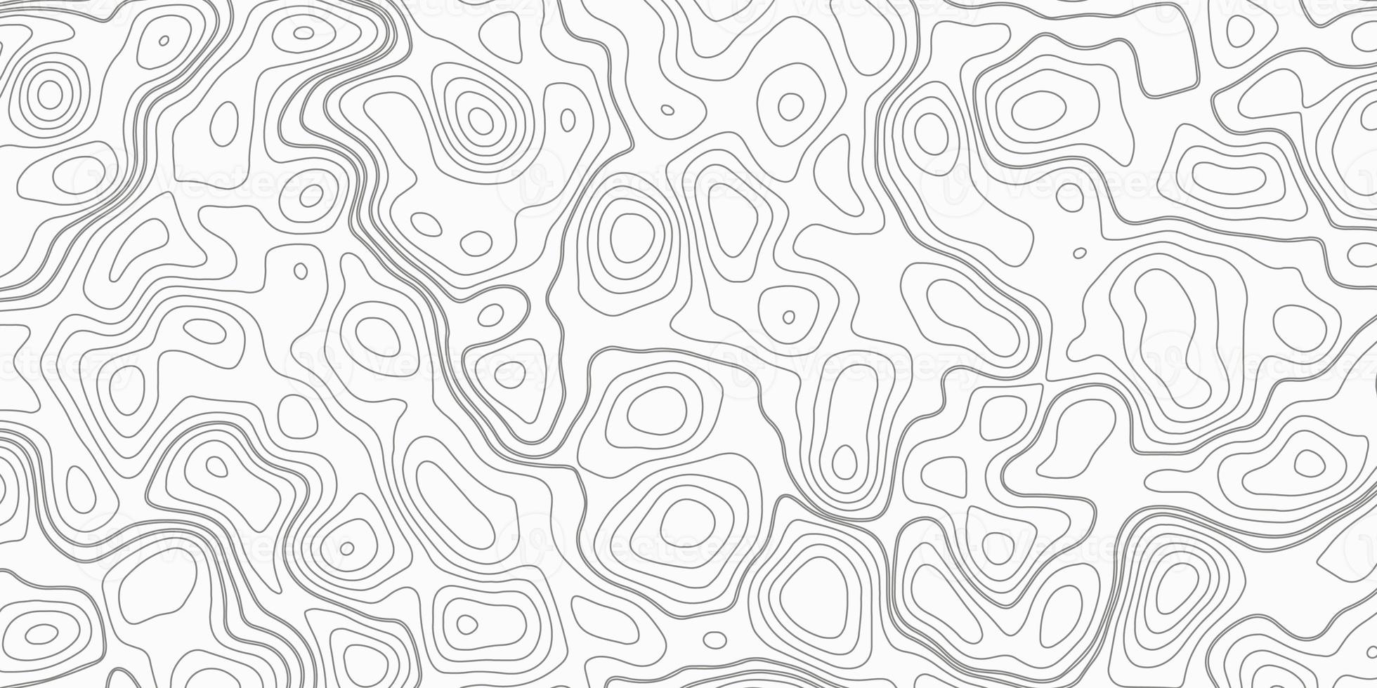 Abstract blank detailed topographic contour map subtle white background. Geographic topographic map grid. Line map with elevation. Topographic cartography. Topographic map. Topographic Relief. photo