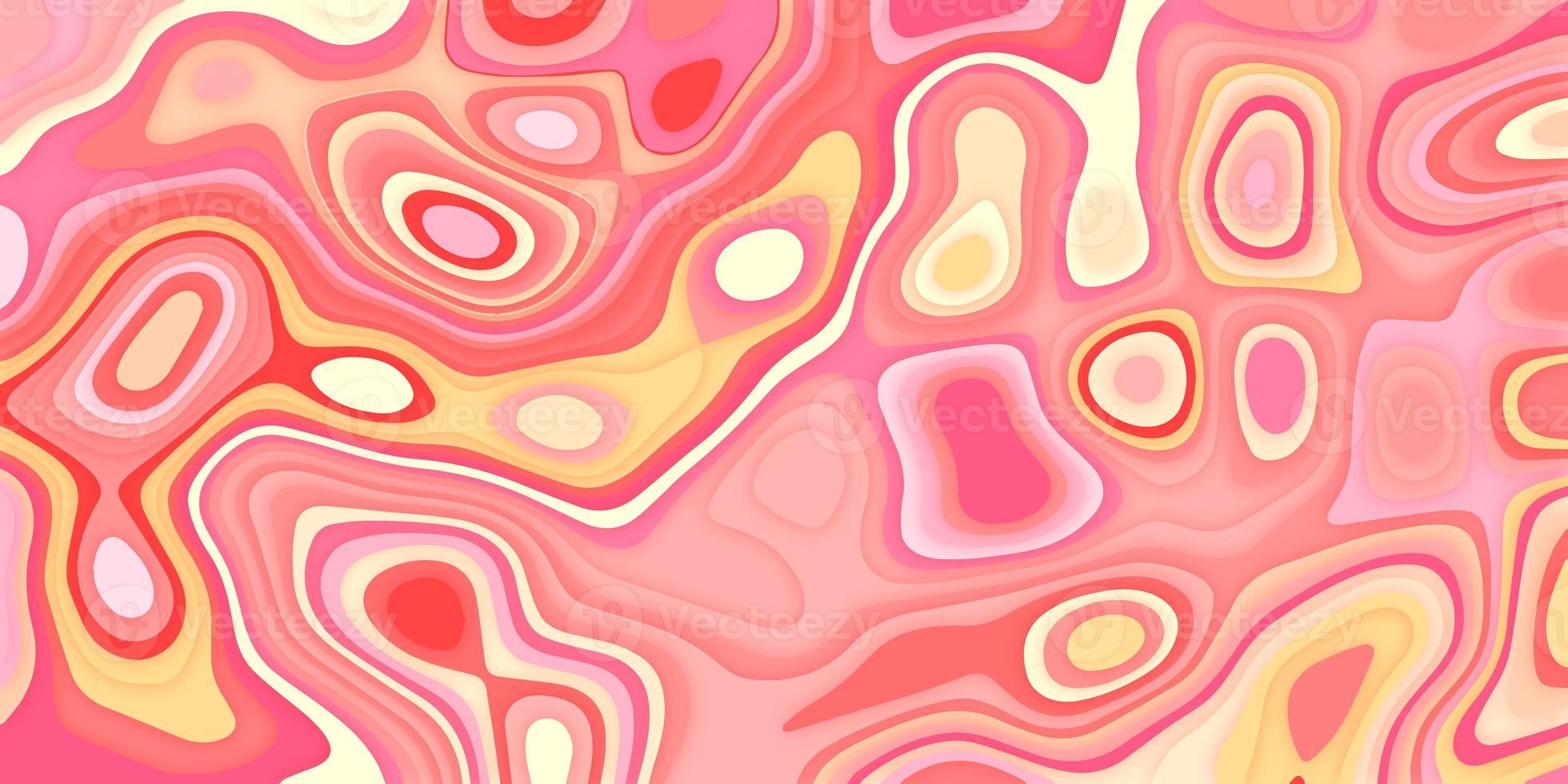 Colorful papercut and multilayer cutout geometric pattern on vector. Beautiful topography concept or smooth origami shape paper texture. Abstract background with waves. photo