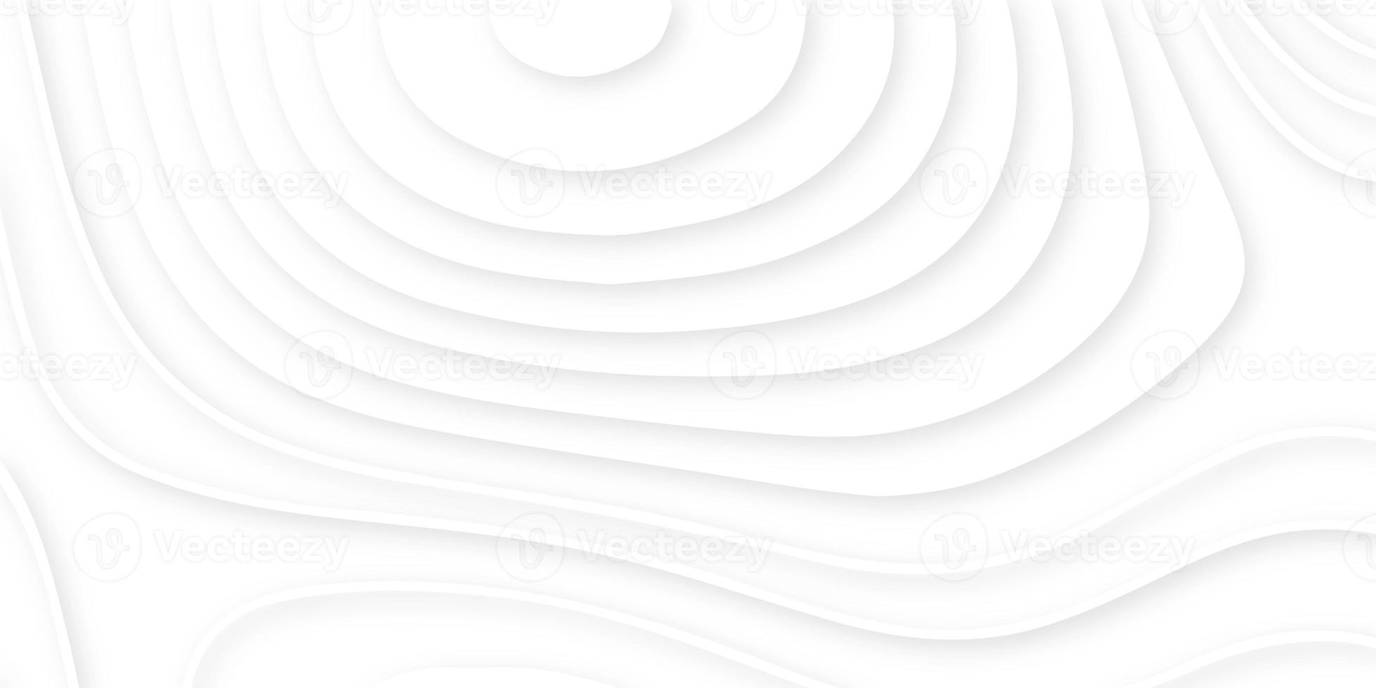 Abstract smooth origami shape paper cut. White realistic paper cut wave curve overlap background decoration texture. photo