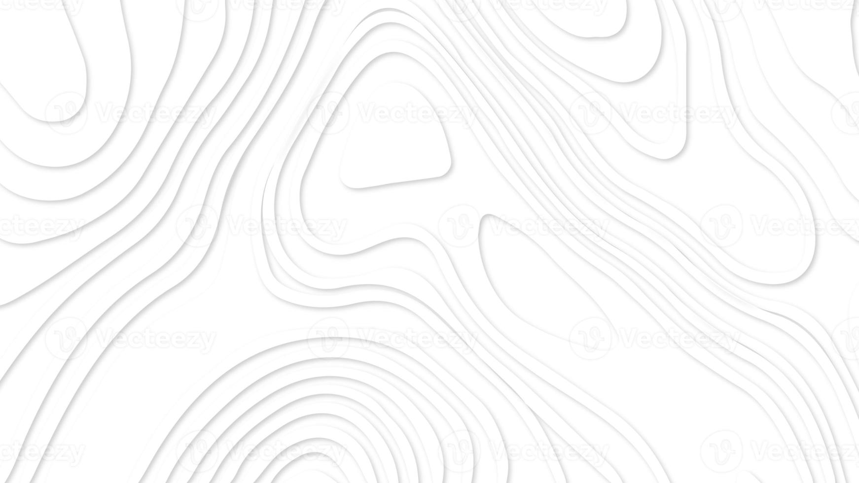 Abstract smooth origami shape paper cut. White realistic paper cut wave curve overlap background decoration texture. photo