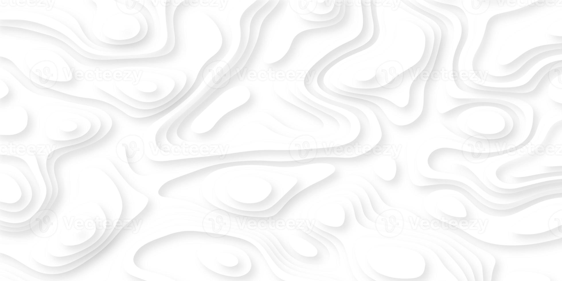 Abstract smooth origami shape paper cut. White realistic paper cut wave curve overlap background decoration texture. photo