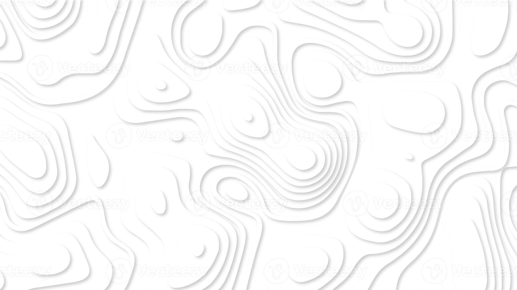 Abstract paper cut style design. Geometric layered curve line grey, white vector, realistic papercut decoration textured with wavy layers. Topography relief. photo