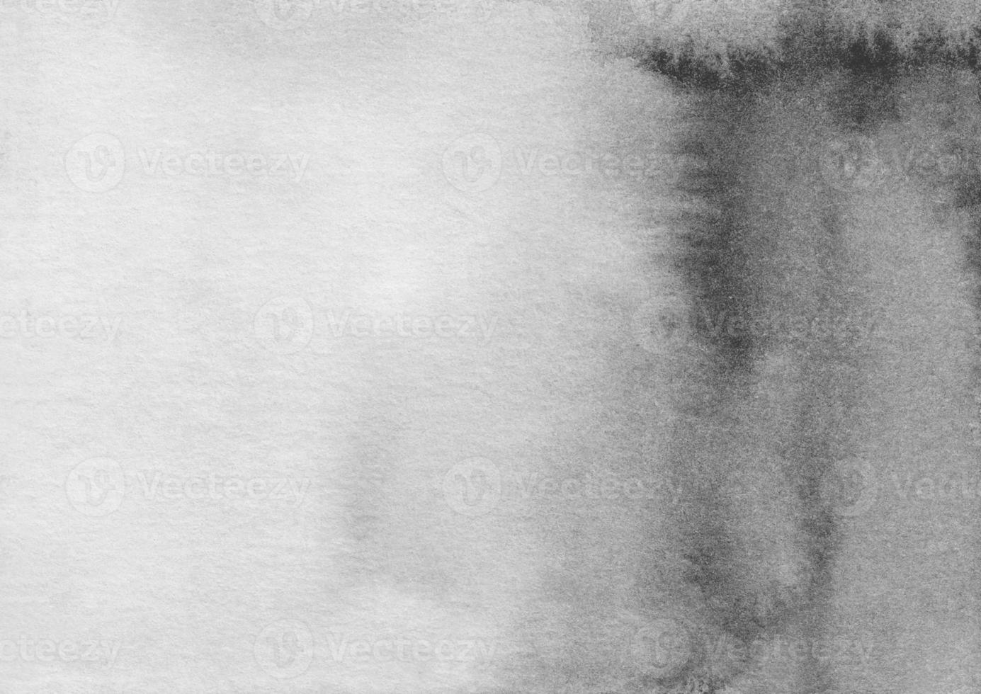 Watercolor black and white ombre background texture. Monochrome