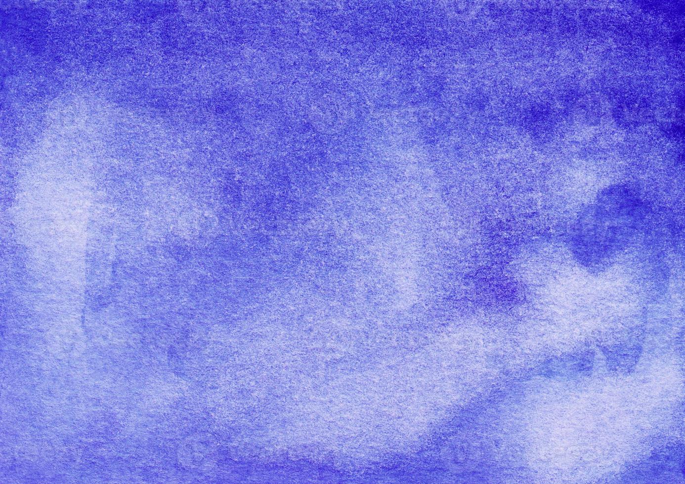 Watercolor royal blue ombre background hand painted. Textured paper. photo