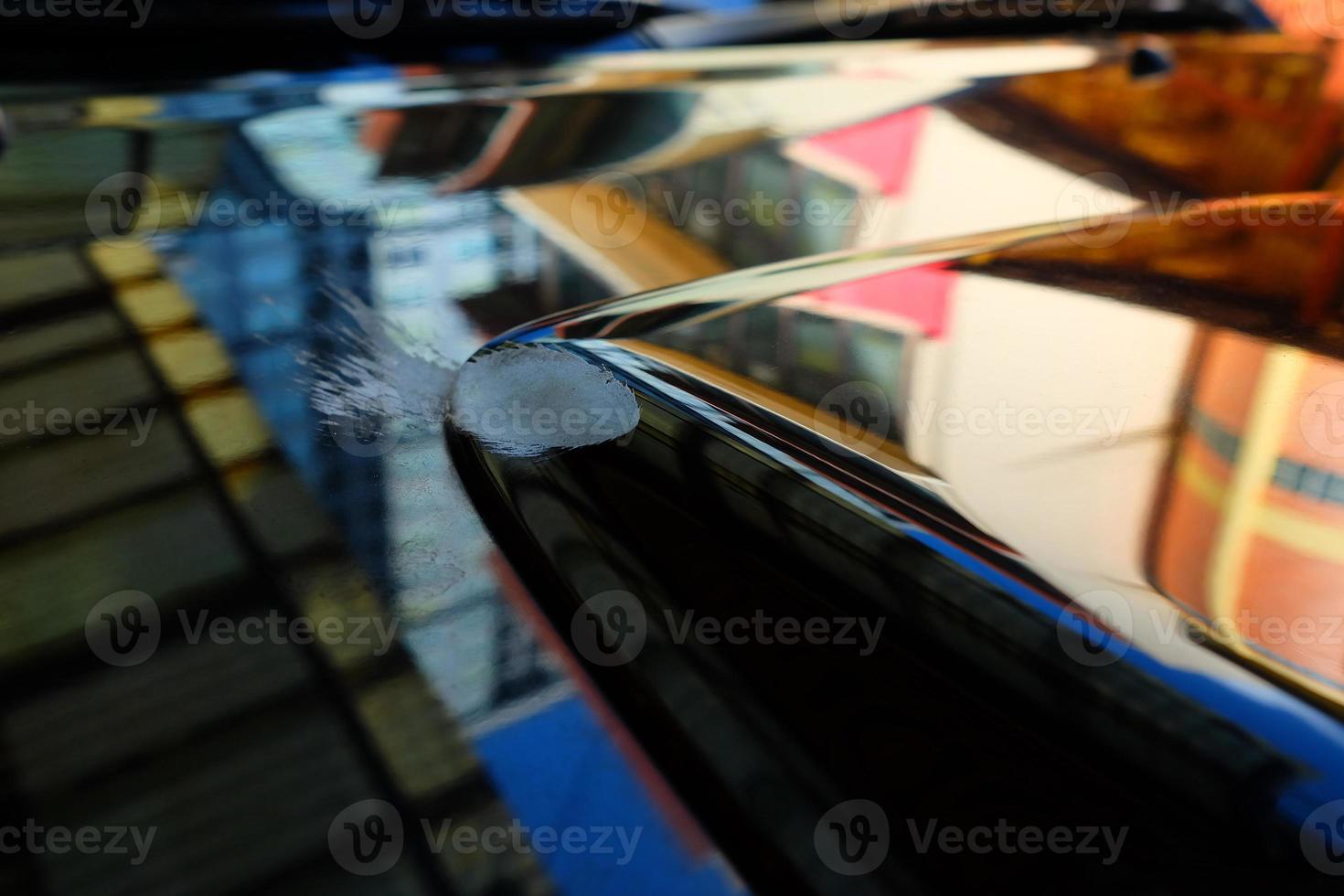 Close up Stain of Cement Water Spot on Car Paint, Suitable for Car Care
