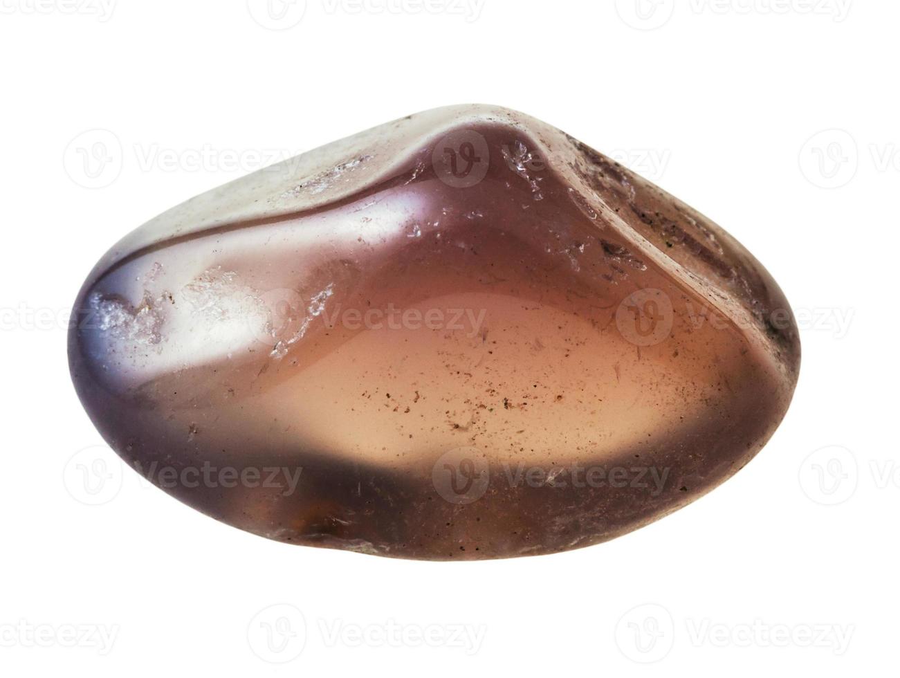 Chalcedony gemstone isolated on white photo
