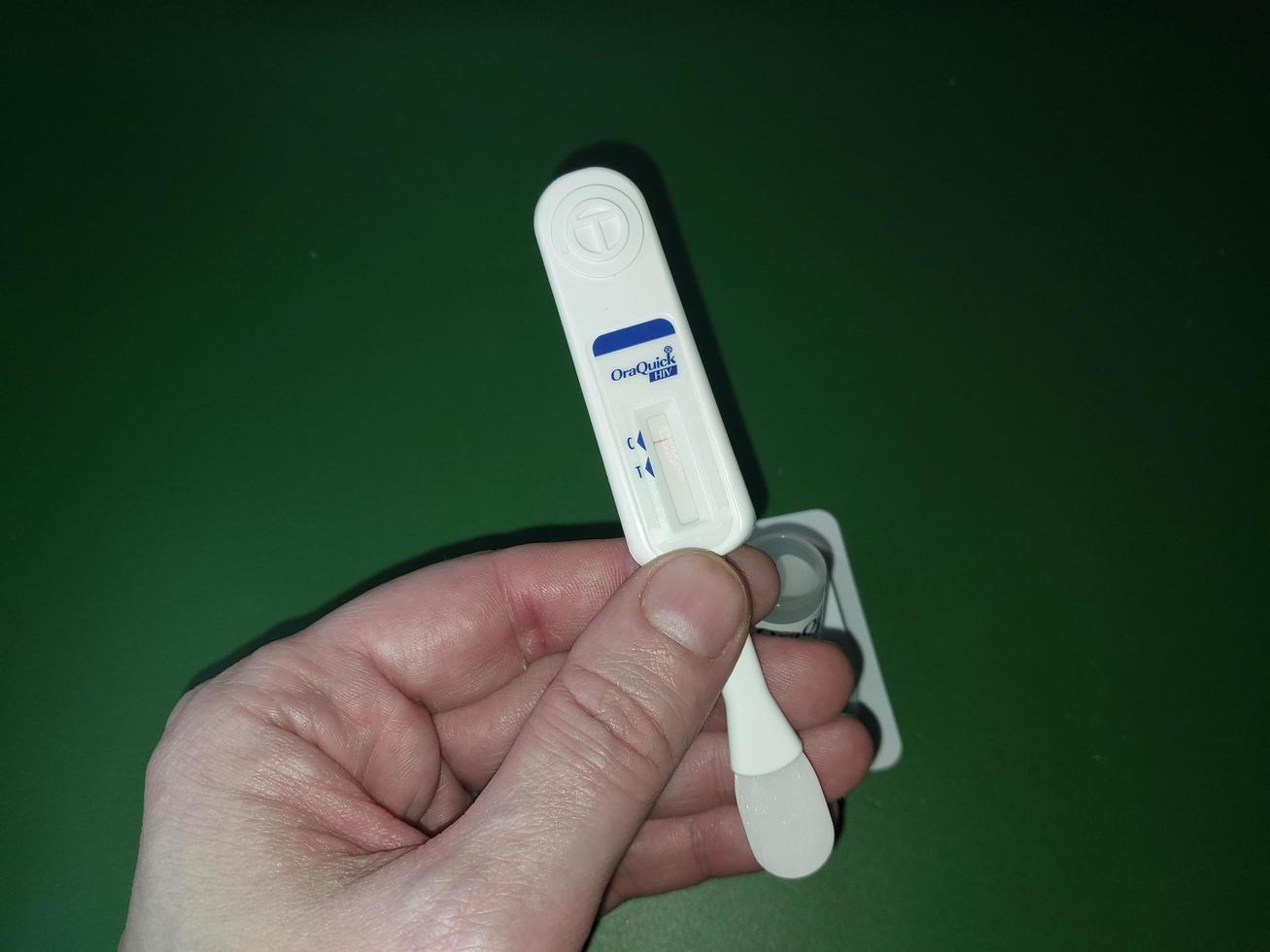 KYIV, UKRAINE - DECEMBER 16, 2023 Oraquick hiv self-test AIDS photo