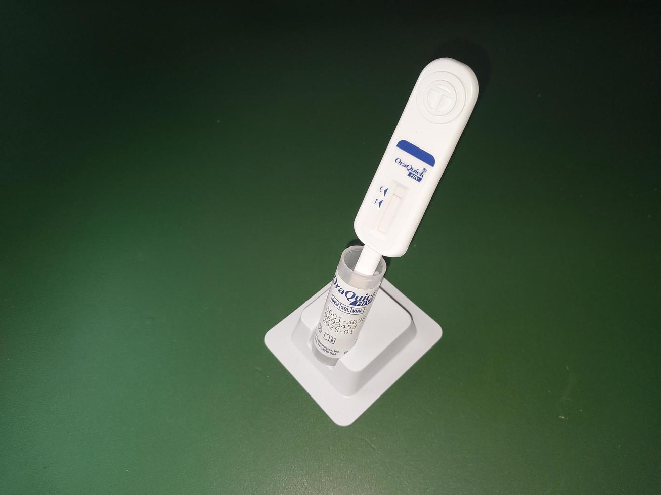 KYIV, UKRAINE - DECEMBER 16, 2023 Oraquick hiv self-test AIDS photo