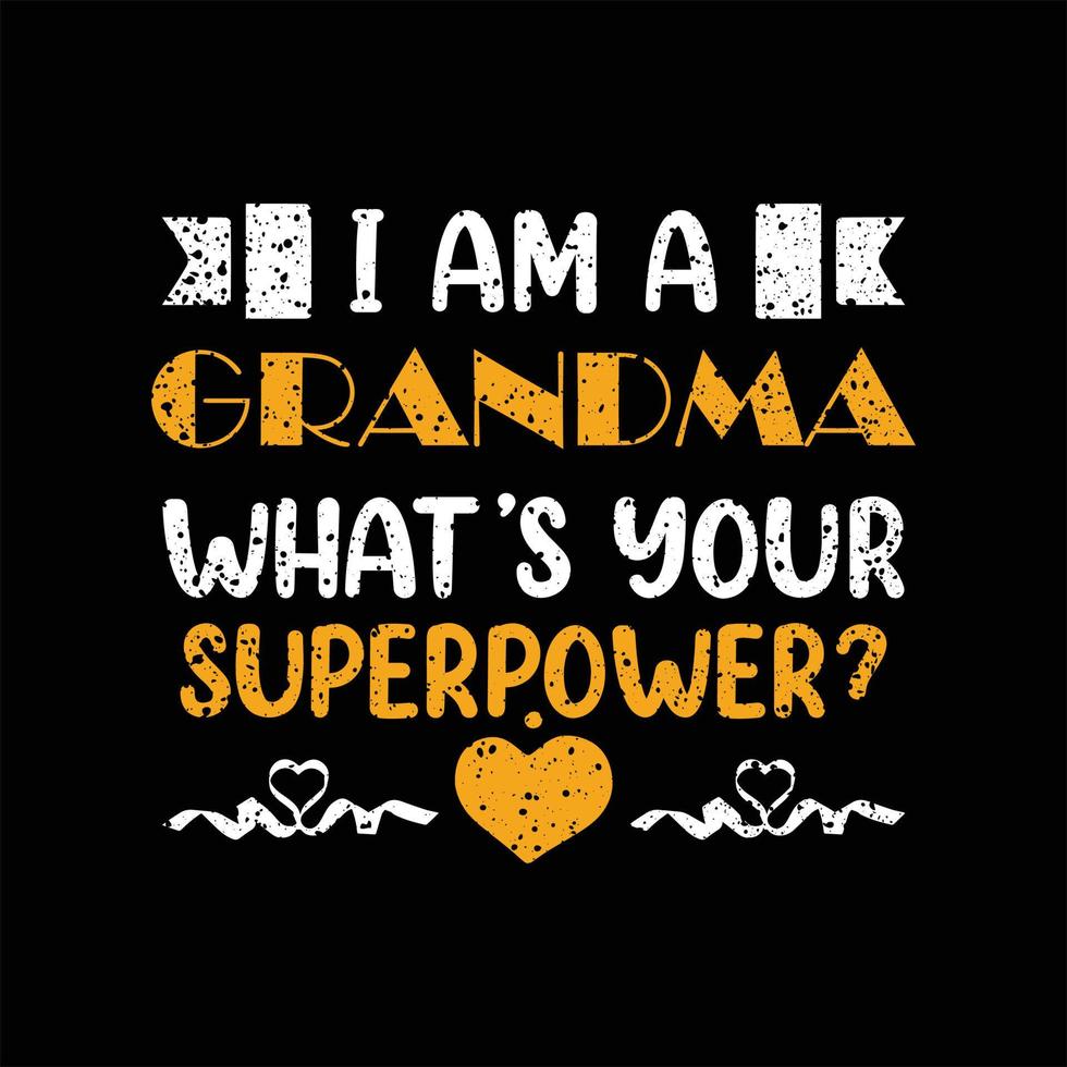 diseño de camiseta de abuela vector