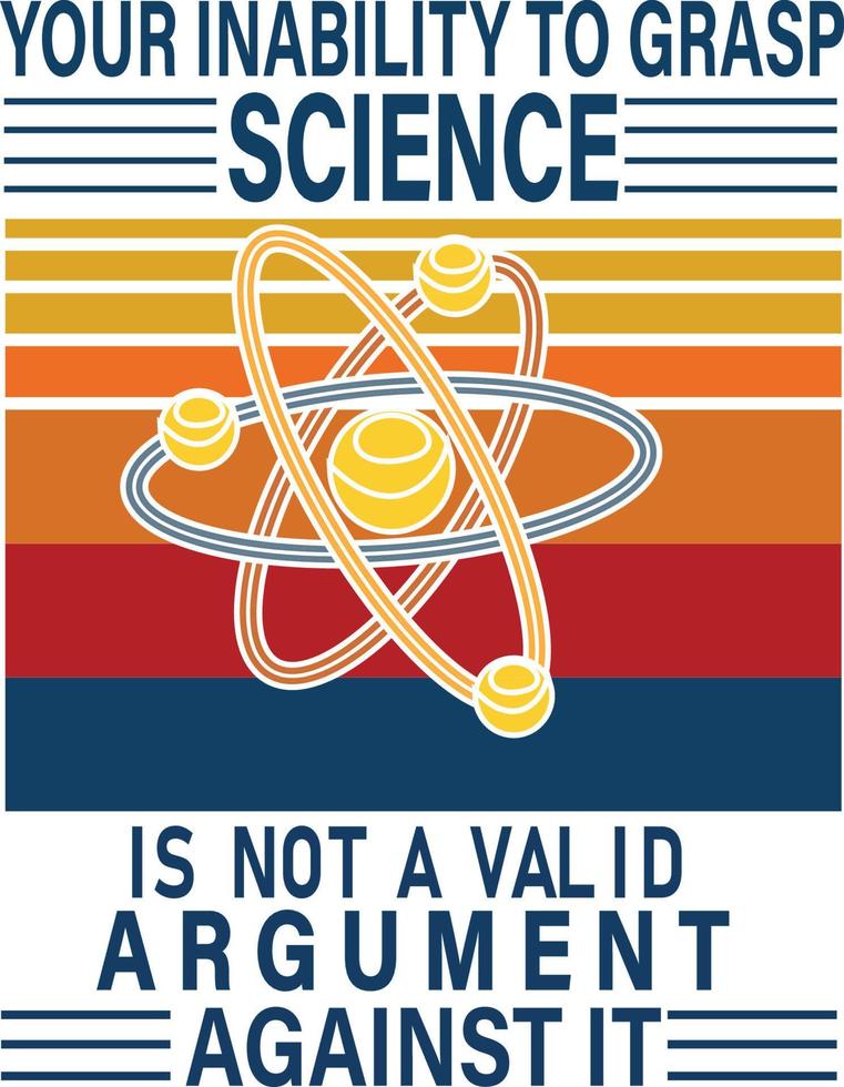 Science T-shirt Design vector