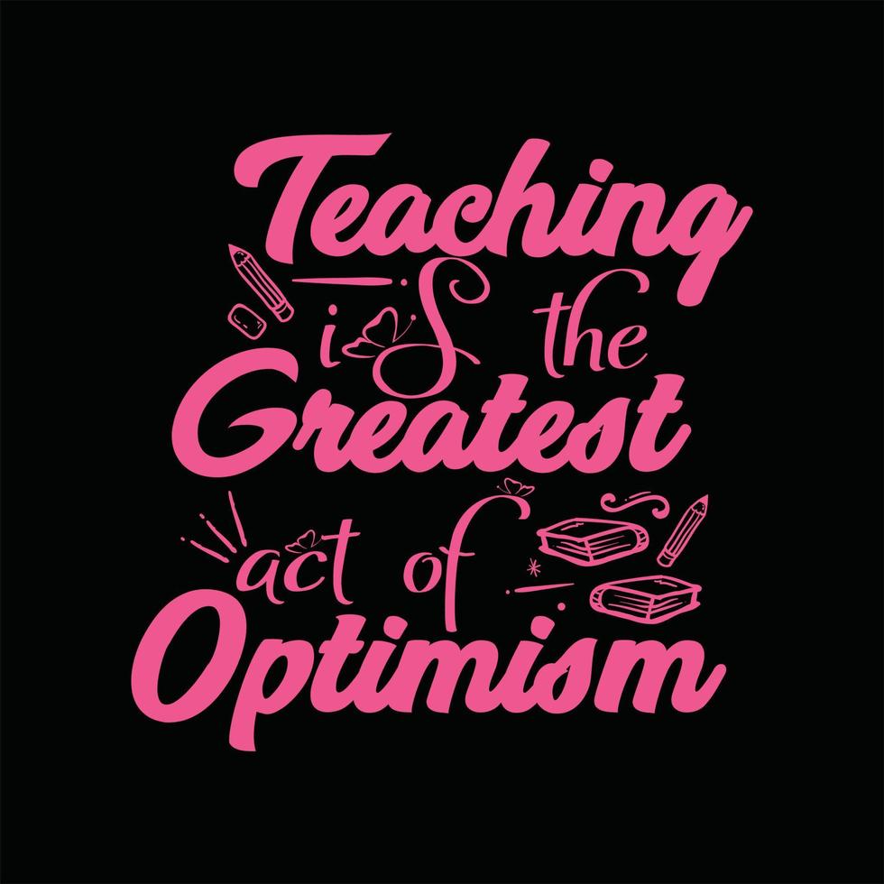 Teacher T-shirt Design vector