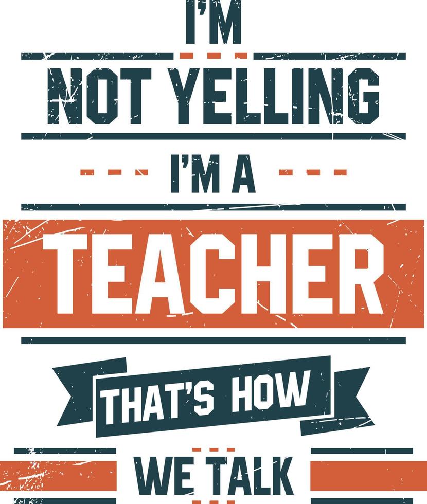 Teacher T-shirt Design vector