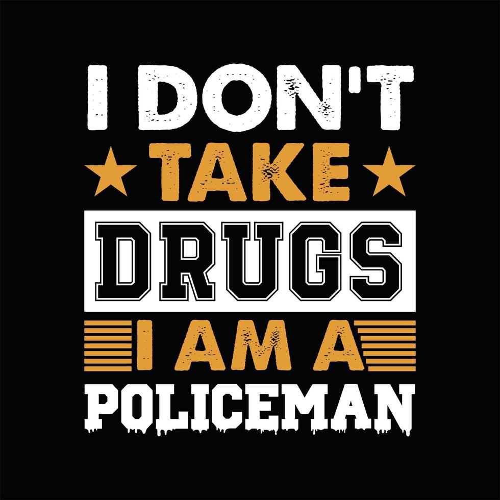 Police T-Shirt Design vector