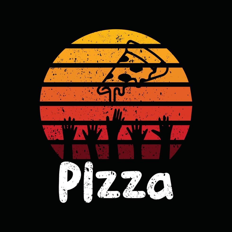 Pizza T-shirt Design vector