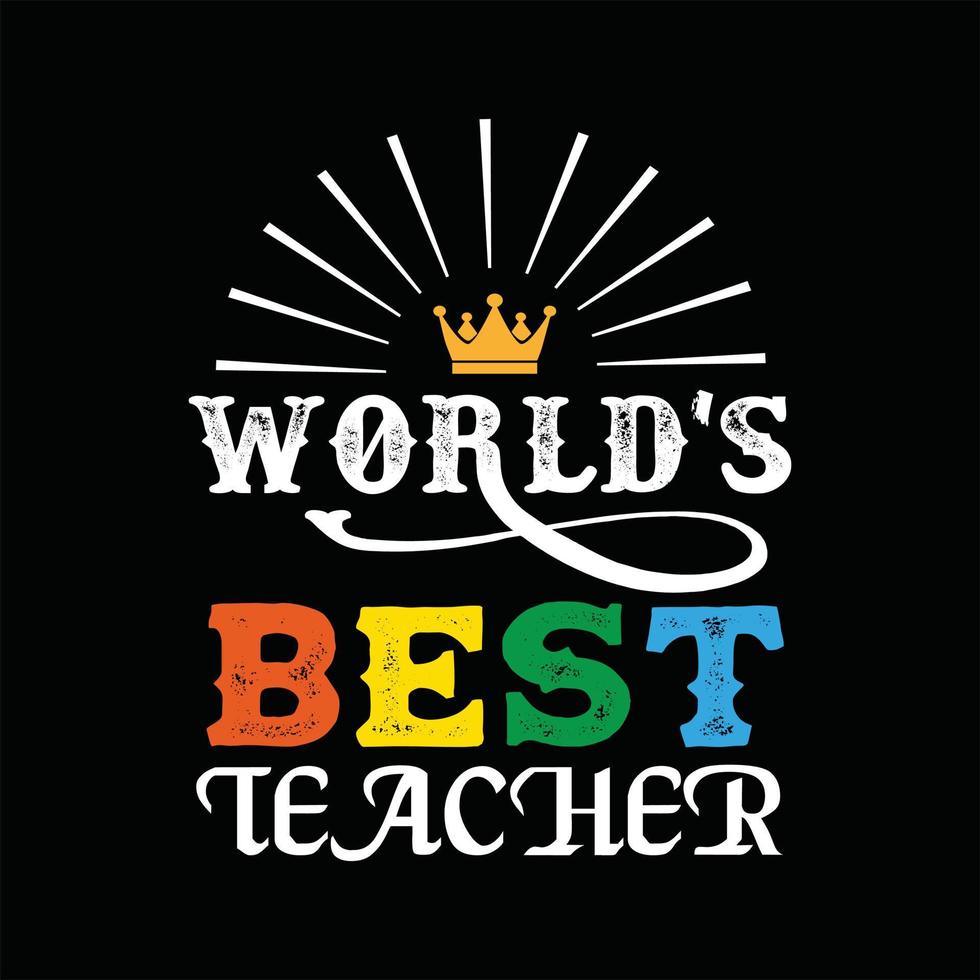 Teacher T-shirt Design vector