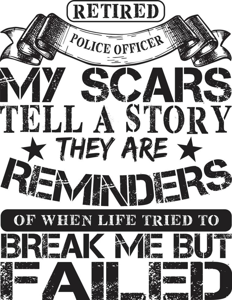 Police T-Shirt Design vector
