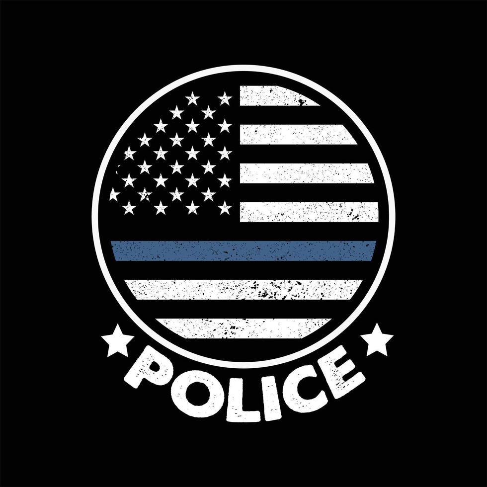 Police T-Shirt Design vector