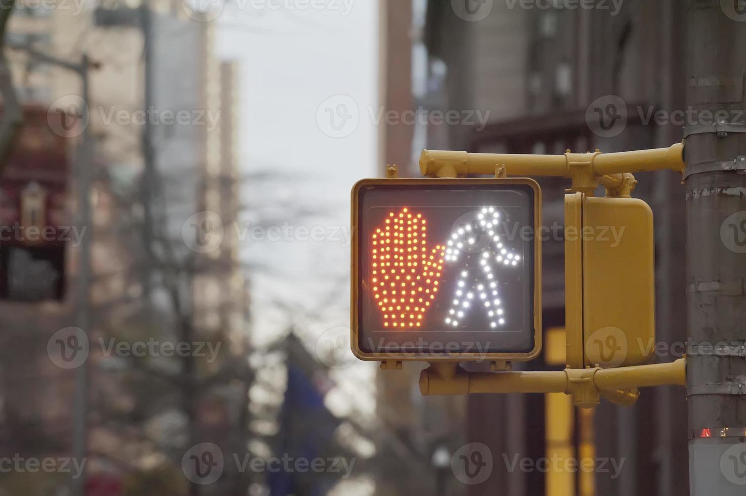 caminar no lo hagas caminar ligero tráfico firmar en nuevo York foto