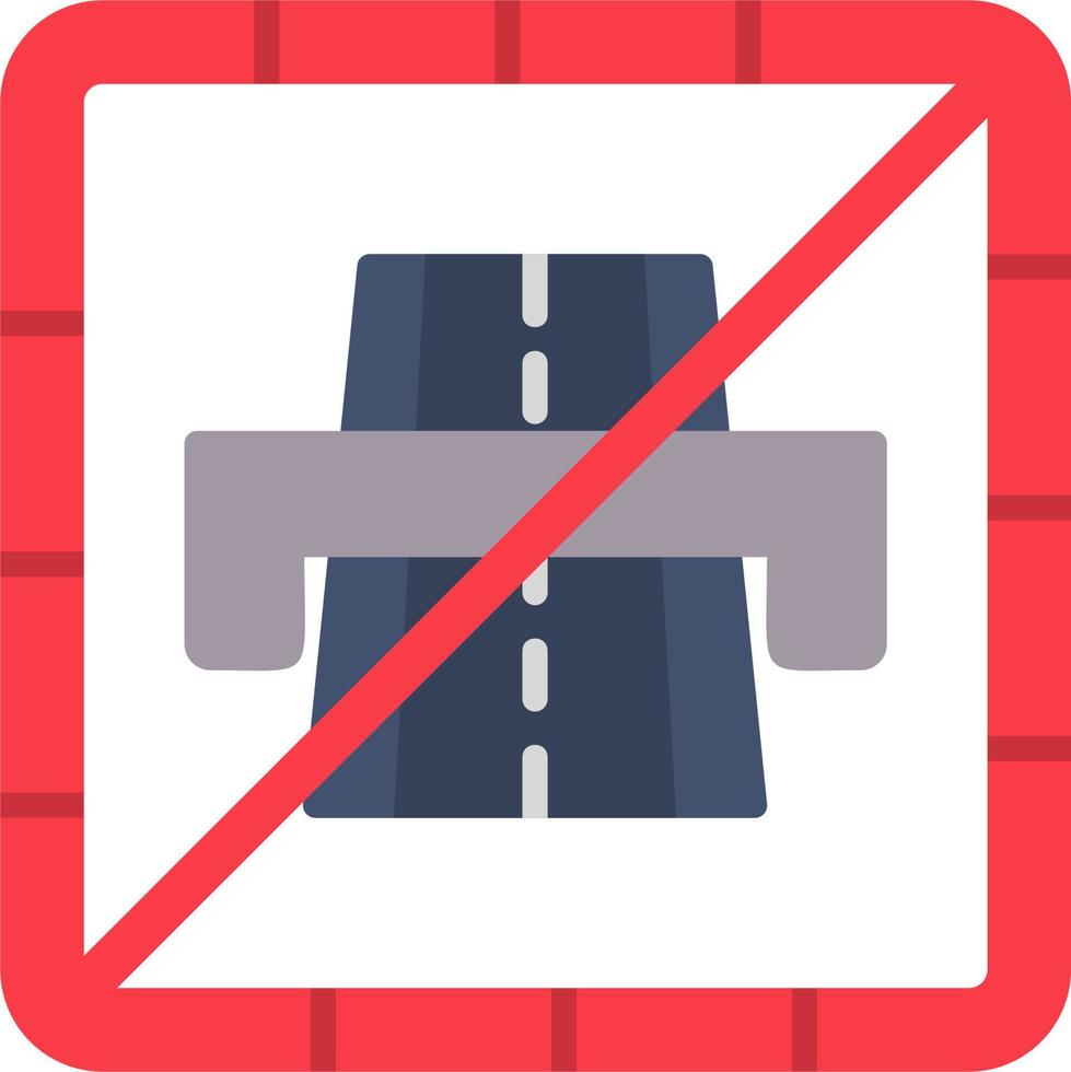 End Motorway Vector Icon