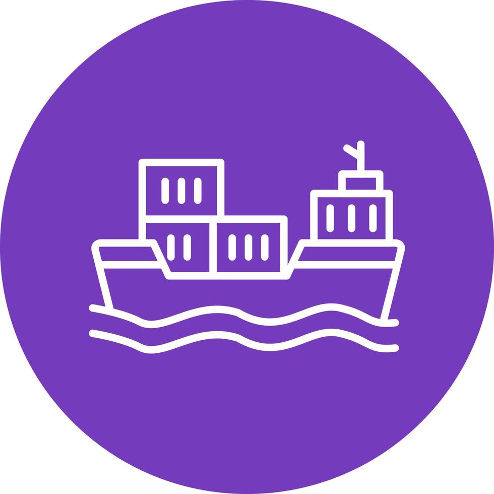 Cargo Ship Vector Icon