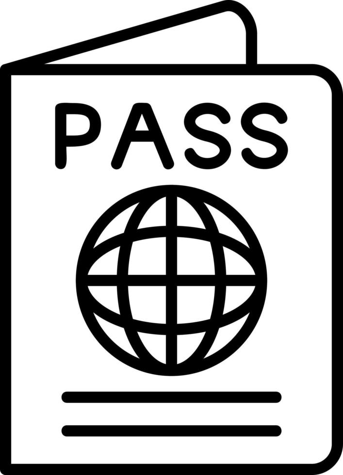 icono de vector de pasaporte